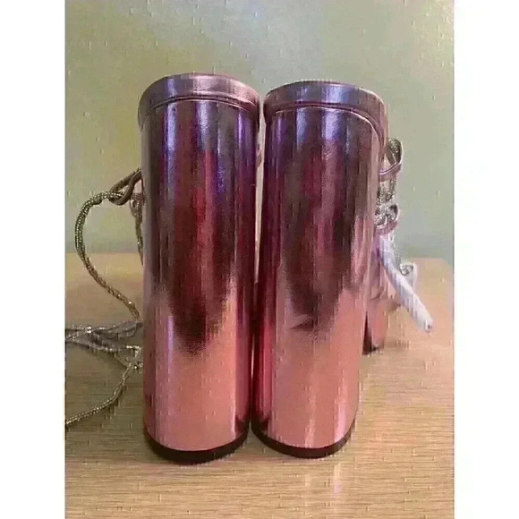 womens pink barbiecore strappy square toe block heel platform SZ 7.5 rhinestone - Picture 9 of 14